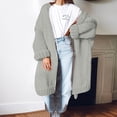 thumbnail image 2 of CEHVOM Women'S Fashion Knitted Long Pattern Cardigan Sweater Coat Clearance, 2 of 6