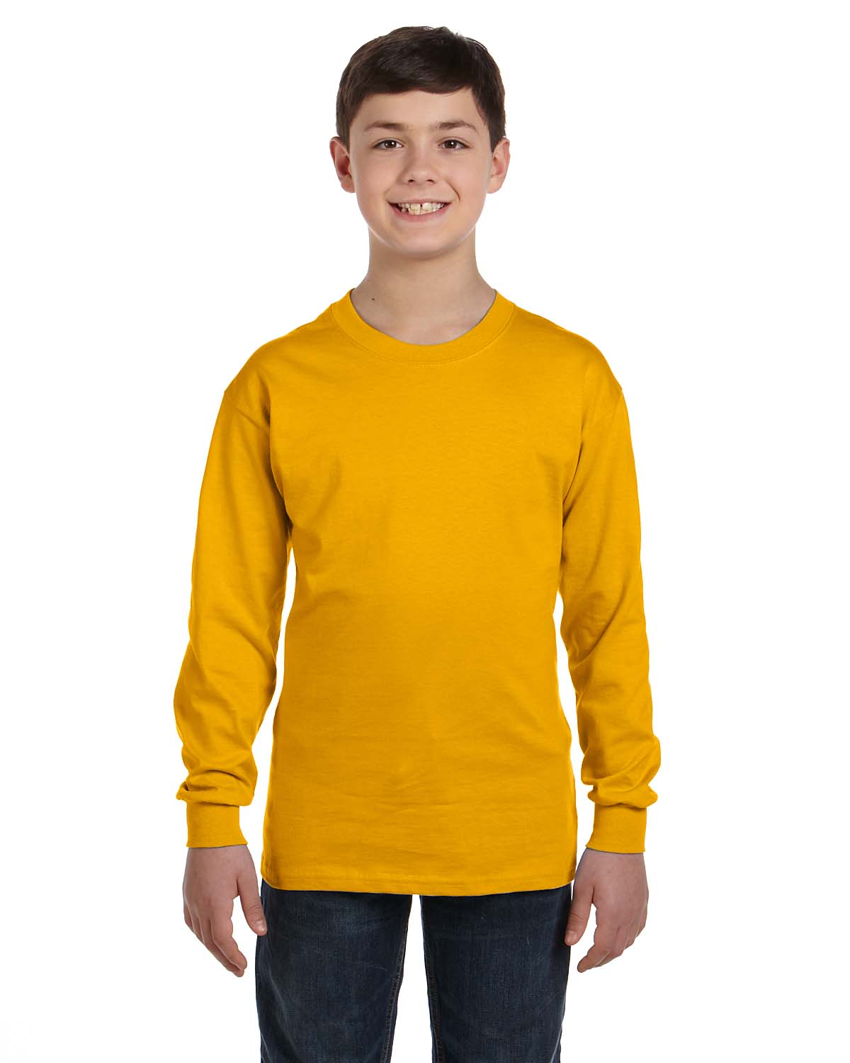 Gildan T-Shirt à Manches Longues Col Rond Sans Couture pour Grands Garçons, Style G5400B