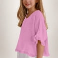 thumbnail image 3 of RXIRUCGD 2025 Vêtements d'Été pour Enfants Nouveaux T-Shirts d'Été pour Enfants Manches Raglan Manches Courtes T-Shirt Graphique Col Rond T-Shirt Filles Haut Décontracté, 3 of 8