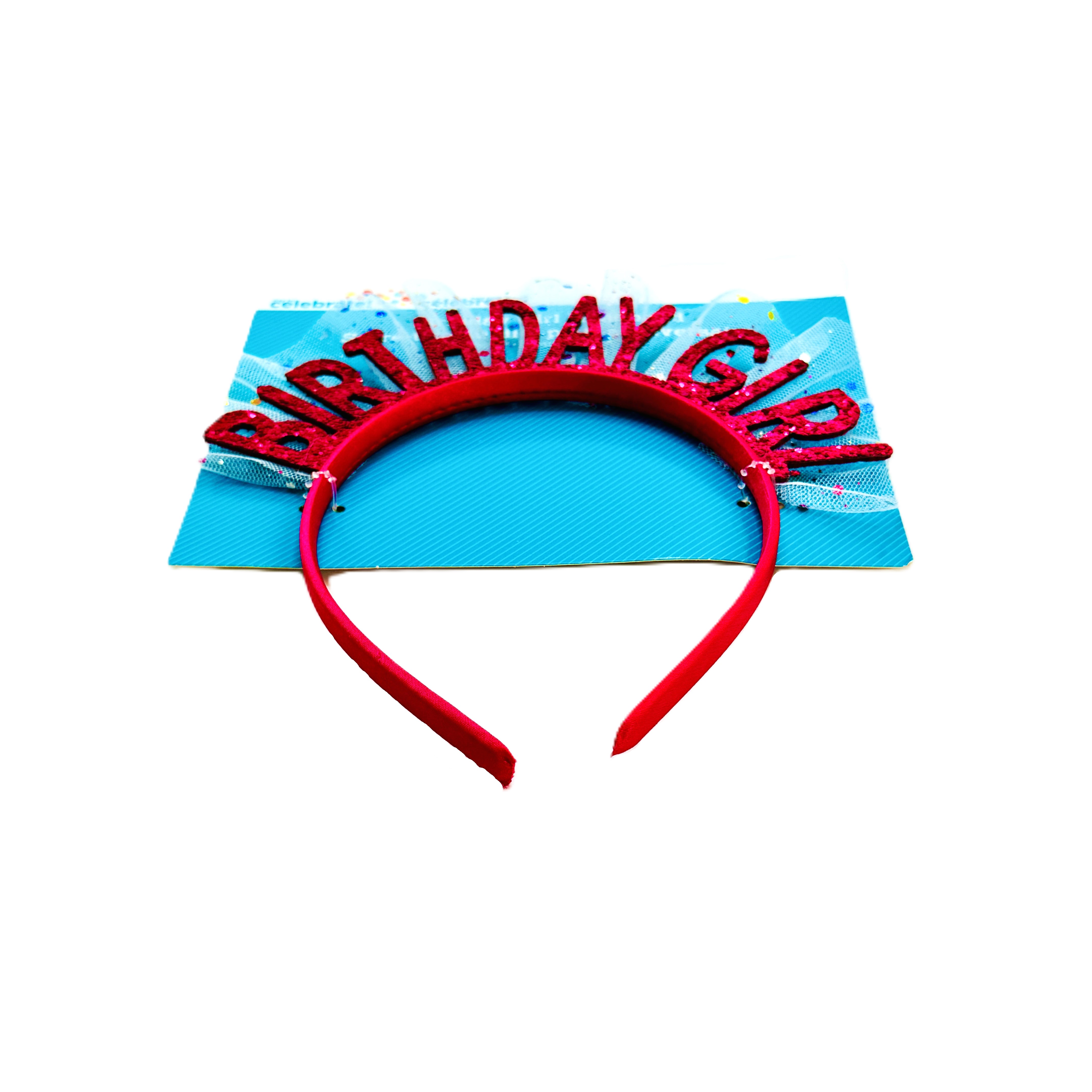 Way To Celebrate Birthday Girl Confetti Headband Pink, Fabric & Plastic, 1 Count