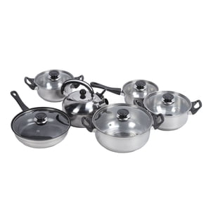 Cookware Set, Cookware Pots Sauce Saute Pans Set Non Stick Plastic Black Handle  for Kitchen