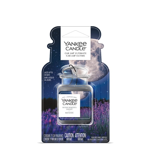 Yankee Candle Car Jar Ultimate Air Freshener, MidSummer's Night - Neutralizes Odours Up To 30 Days