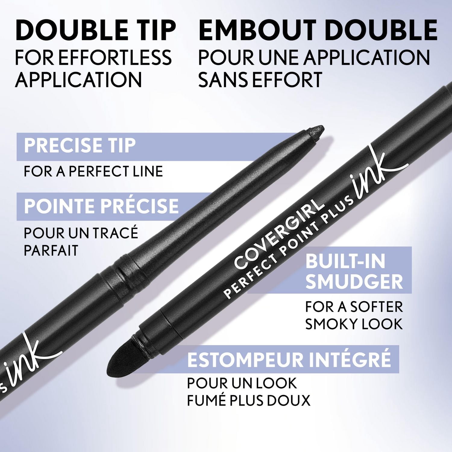 COVERGIRL Perfect Point Plus Ink Gel traceur pour les yeux, hautement pigmenté, longue tenue, formule végétalienne