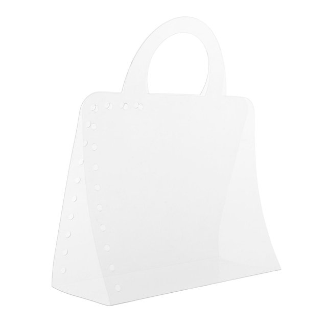 Transparent Bouquet Flower Box Flower Packaging Bag Portable Florist Handbag for 7 Shaped Handle