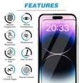 thumbnail image 2 of 2 Packs [PST] iPhone 15 / 16 Screen Protector, Full Coverage Tempered Glass Screen Protector with Case Friendly & Bubble Free, 2 of 5