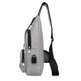 thumbnail image 3 of Bag Shoulder Bag Anti Travel Causal Message Pouch Backpack Gray, 3 of 8
