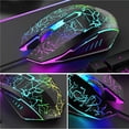 thumbnail image 3 of facefd Clavier et Souris de Jeu RGB USB Filaire avec Rétroéclairage LED, Tapis de Souris et Clavier de Jeu pour Ordinateur Portable PC, Ordinateur, Jeu et Travail, Blanc, 3 of 6