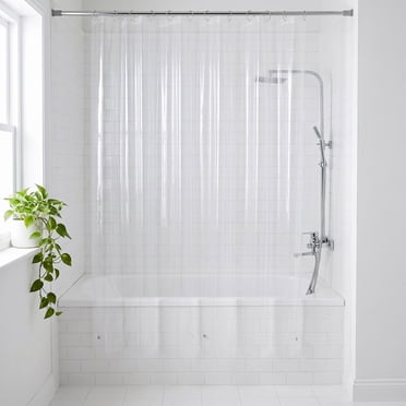 Mainstays Lightweight Waterproof PEVA Shower Liner, 70" x 72", Clear