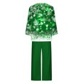 thumbnail image 4 of Pisexur Pyjama de Noël pour Femmes Ensemble Deux Pièces Tendance des Fêtes Imprimé Flocon de Neige Pyjamas de Noël Décontractés Manches Longues Col Rond Hauts Pantalons de Pyjama Tenue de Nuit, 4 of 5