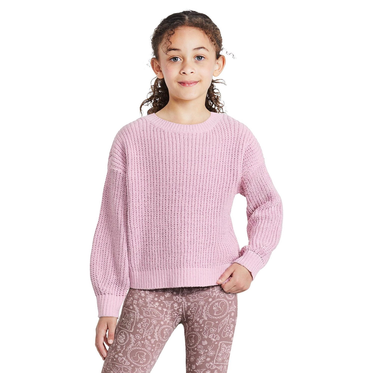 Chandail en chenille à encolure ras du cou George pour filles