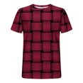 thumbnail image 5 of Qertyioot Hommes Imprimer Manches Courtes Col Rond T-shirt Décontracté Mode Dégagement Manches Courtes, 5 of 5
