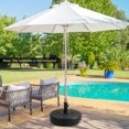 thumbnail image 2 of Costway Base Ronde Remplissable pour Parasol de Patio de 20 Pouces, Support, Convient à un Poteau de 1,5 Pouces/1,9 Pouces pour l'Extérieur, 2 of 9