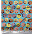thumbnail image 1 of Soimoi Cotton Poplin Fabric Donuts Food Print Sewing Fabric Yard 56 Inch Wide, 1 of 5