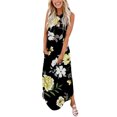 thumbnail image 1 of Sun Dress Femmes Summer Design Décontracté Robe Progressive Sans Manches Cou Suspendu V-Cou Robe Longue Robes de Soirée for Femmes Élégante Chic sur Clearance, 1 of 5