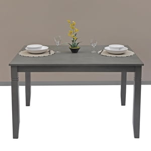 K-Living Solid Wood Nellie Dining Table in Grey