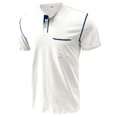 thumbnail image 4 of Dvkptbk Hommes Manches Courtes Décontracté Mode Col Rond Chandail Boutons T-Shirt Blouse en Liquidation, 4 of 5
