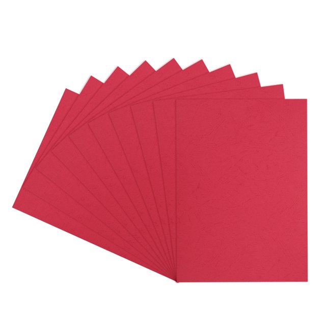 Uxcell Couvertures de Reliure de Présentation Format Lettre en Cuir à Texture Grain Papier Non Perforé pour Rapport d'Affaires Rouge Vif