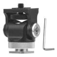 thumbnail image 4 of Hot Shoe Mount Adapter Rod Clamp 360 Swivel for Monitor LED Monitor 360 Tripod Dsr Nikon black, 4 of 6