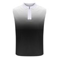 thumbnail image 3 of Plebaso Tank Tops for Men Casual Quarter Zip Collared Tee Shirts Sleeveless Gradient Color Fashion Shirts, 3 of 4