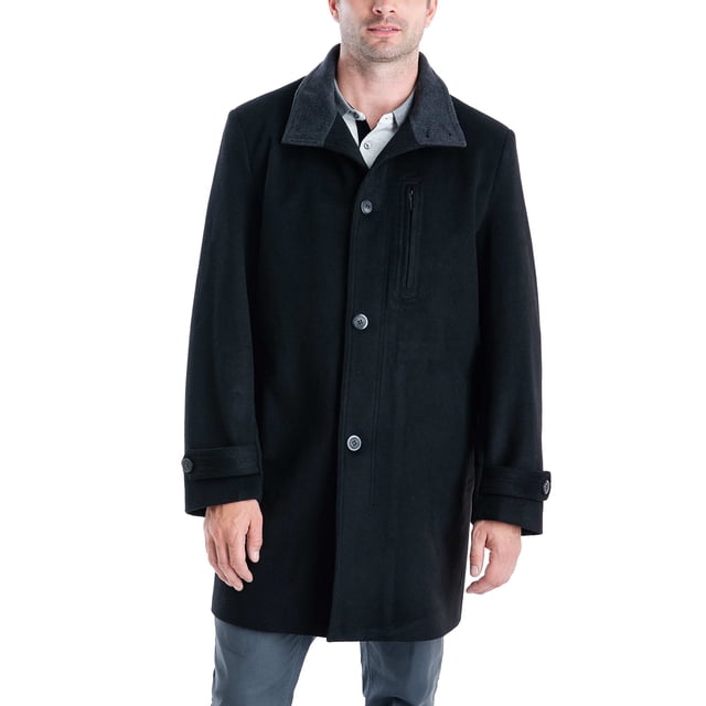 London Fog Men's Clark Classic-Fit Overcoat, Black, 42S