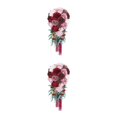 thumbnail image 4 of Maytalsory Wide Application Artificial Flower Realistic Appearance Low Maintenance Vintage wine red 2Set, 4 of 6