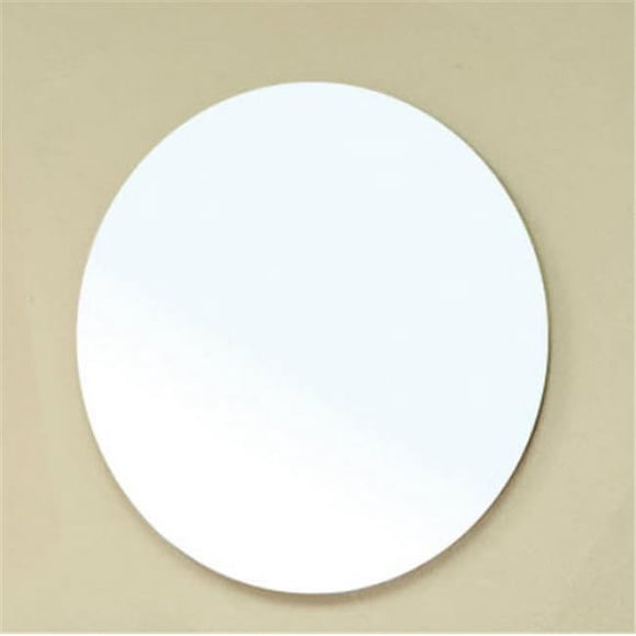 Bellaterra Home 203106-MIRROR 27.6" x 27.6" x 2" Round Woods Frameless Bathroom Mirror