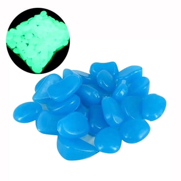 LSLJS 100Pcs Glow in the Dark Stone Luminous Sea Aquarium Fish Tank Decor