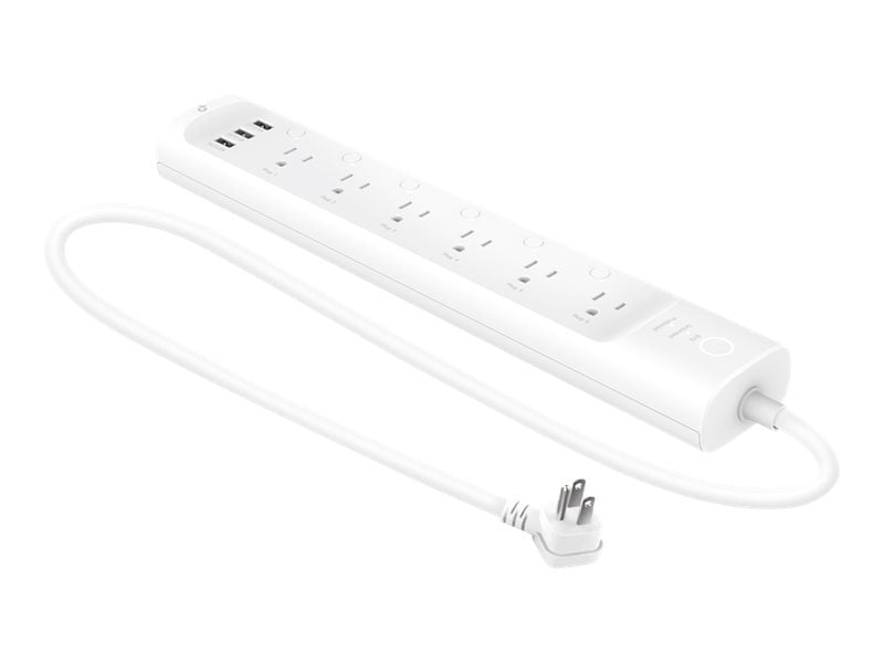 Kasa Smart Plug Power Strip HS300, Surge Protector with 6 Individually Controlled Smart Outlets and 3 USB Ports, Works with Alexa & Google Home, No Hub Required , White