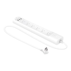 Kasa Bande d'alimentation Smart Plug HS300, Protecteur de surpression avec 6 Prises intelligentes contrôlées individuellement et 3 USB Ports, travaille avec Alexa & Google Home , Pas de Hub requis , Blanc
