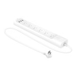 Kasa Smart Plug Power Strip HS300, Surge Protector with 6 Individually Controlled Smart Outlets and 3 USB Ports, Works with Alexa & Google Home, No Hub Required , White