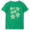 thumbnail image 4 of KIHOUT Nouveau Haut de Mode d'Été pour Femmes 2025, T-Shirt à Manches Courtes à Col Rond Décontracté à Imprimé Floral Vert m, 4 of 5
