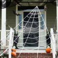 thumbnail image 4 of PENGXIANG Toile d'Araignée Triangulaire 196” Halloween Énorme Toile d'Araignée pour Décorations Intérieures Extérieures Halloween Costumes de Maison Fêtes Décor Maison Hantée, 4 of 10