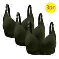 thumbnail image 1 of Bras for Women, 3PC Womans Large Size Solid Color Without Steel Ring Gathering Comfortable Bras Daily Bra, 1 of 3