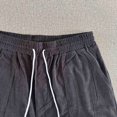 thumbnail image 3 of Ceisia Men Solid Color Loose Casual Pants Elastic Waist Drawstring Sports Gift Work Trousers, 3 of 8