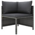 thumbnail image 2 of vidaXL 6 Piece Garden Lounge Set with Cushions Poly Rattan Grey, 2 of 5