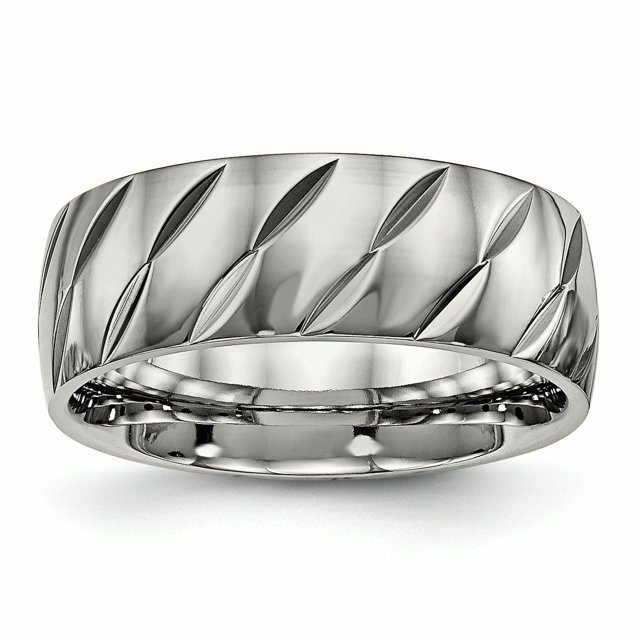 Bague en Titane Poli Taille Diamant 7,5