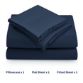 thumbnail image 3 of Subrtex Soft Microfiber Bed Sheets 3-piece Deep Pocket Sheet Set (Twin, Navy), 3 of 6