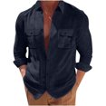 thumbnail image 1 of RKSTN Cardigan pour Homme Décontracté Mode Col Rabattu Chandail Uni Manches Longues Hauts en Coton Décontractés Stylés pour l'Automne, 1 of 9