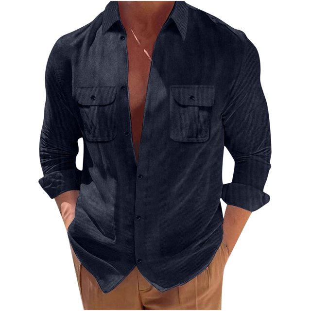 RKSTN Cardigan pour Homme Décontracté Mode Col Rabattu Chandail Uni Manches Longues Hauts en Coton Décontractés Stylés pour l'Automne