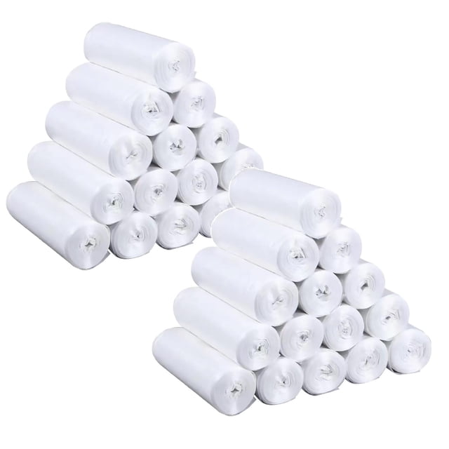 Oleegame 2PC Disposable Garbage Bag Thickened Flat Mouth With Rolled Garbage Bag Garbage Bag White