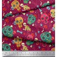thumbnail image 3 of Soimoi Rayon Fabric Dot,Bone & Skull Fabric Prints by Yard 56 Inch Wide, 3 of 3