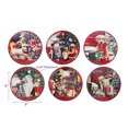 thumbnail image 2 of Christmas 8" Round Ceramic Trivet Pets With Gifts  - Set of 6, 2 of 4