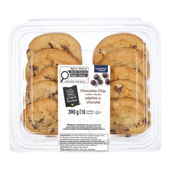 Your Fresh Market Chocolate Chip Cookies, 10 cookies - 390 g