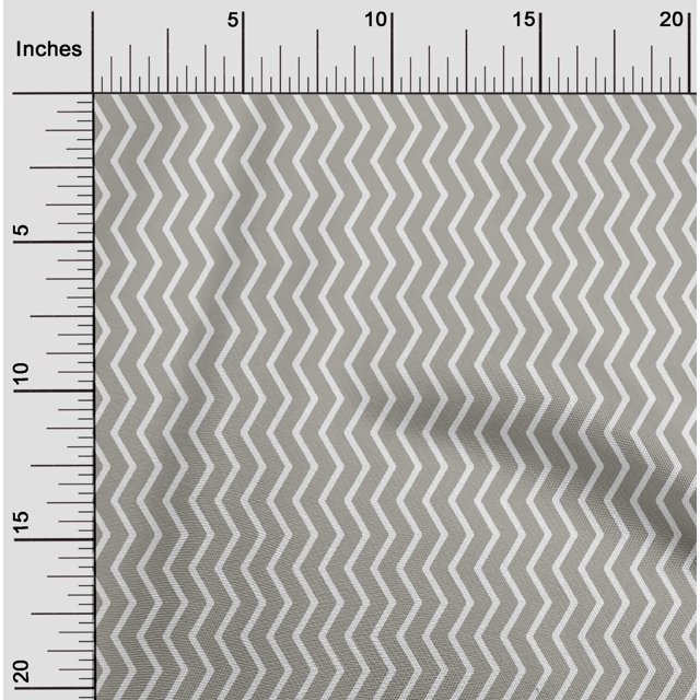 oneOone Cotton Silk Fabric Chevron Geometric Print Fabric By Yard 42 Inch Wide