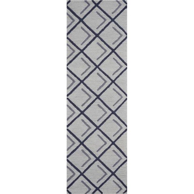 HomeRoots 353997 2 ft. 3 in. x 7 ft. 6 in. Runner Wool Iron & Smoke Area Rug