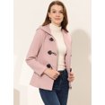 thumbnail image 3 of INSPIRE CHIC Manteau Duffle à Bascule pour Femme Fermeture Éclair devant Uni Court à Capuche Anorak m Rose, 3 of 5