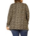 thumbnail image 3 of GRACE & GRANDEUR Women's Plus Halloween Leopard Prints Front Opening Cardigan, 3 of 8