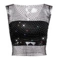 thumbnail image 1 of Filet de Pêche en Strass Filet Flash Gilet à Manches Courtes pour Femmes, 1 of 2