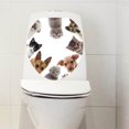 thumbnail image 1 of ziyahi Creative 3D Toilet Stickers Bathroom Stickers Toilet Decorative Decals Cat Dog, 1 of 8