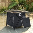 thumbnail image 3 of Outsunny Table de Foyer au Propane Carré de 28 Pouces avec Housse Imperméable 40 000 BTU, 3 of 7